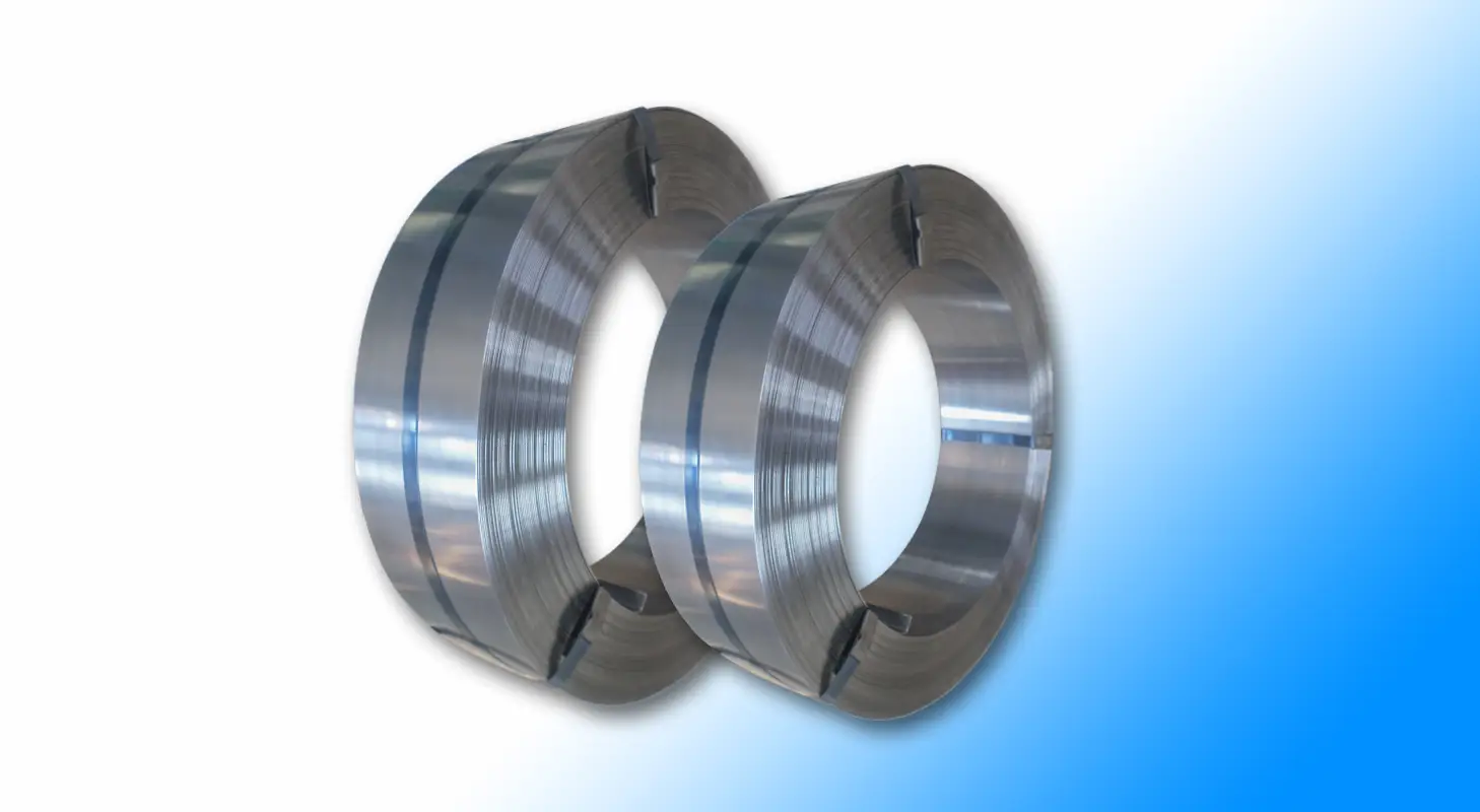 Biocompatible steel strip